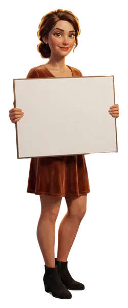 Clara Novak holding a board: Casino Niagara, 1996